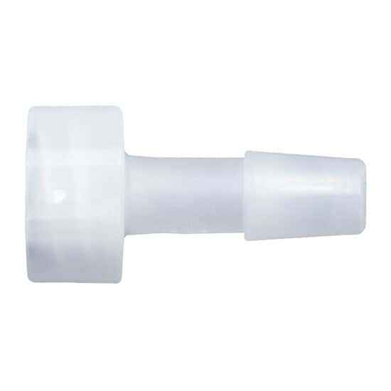 ColeParmer Luer to Hose Barb Fitting, Straight Adapter, Natural Kynar