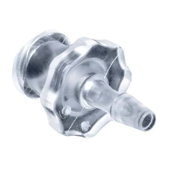 Cole-Parmer Luer to Hose Barb Fitting, Straight Adapter, CrystalVu™, Cleanroom Packed, Female Luer x 3/32