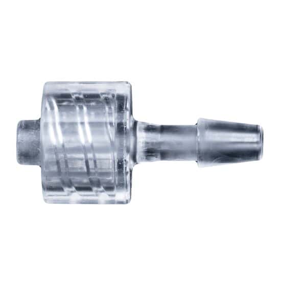 Cole-Parmer Luer to Hose Barb Fitting, Straight Adapter, CrystalVu™, Cleanroom Packed, Male Luer x 3/16