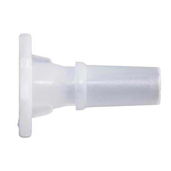 Cole-Parmer Luer to Plug Fitting, Straight Adapter, Natural Kynar®, Cleanroom Packed, Male Luer Lock; 10/Pk