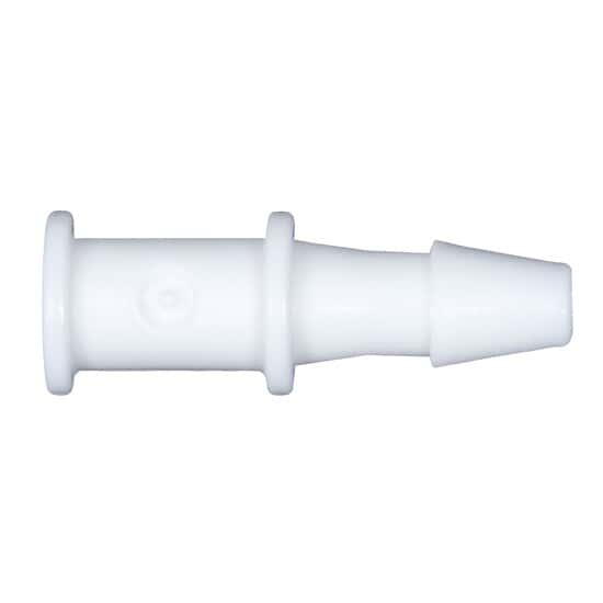 Cole-Parmer Hose Barb to Plug Fitting, Straight Adapter, Animal-Derivative-Free Polypropylene, Cleanroom Packed, 1/2