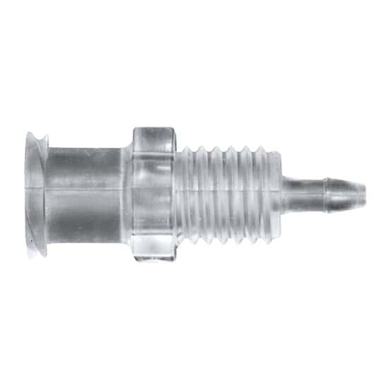Cole-Parmer Luer to Hose Barb Fitting, Straight Adapter, CrystalVu™, Cleanroom Packed, Panel-Mount Female Luer x 1/16