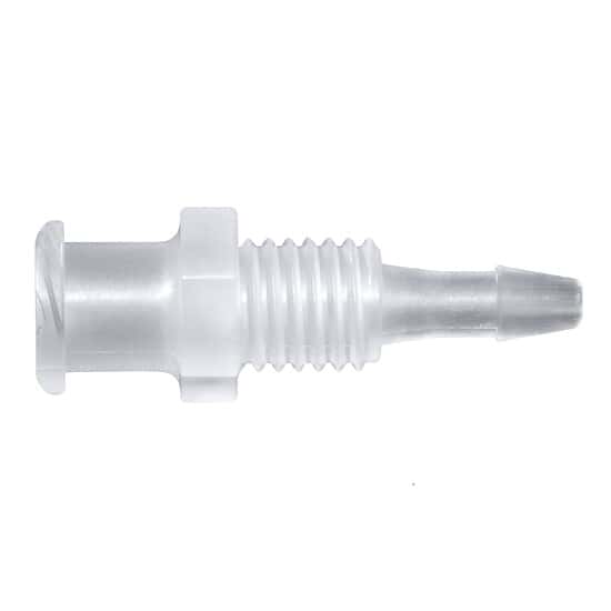 Cole-Parmer Luer to Hose Barb Fitting, Straight Adapter, Animal-Derivative-Free Polypropylene, Cleanroom Packed, Panel-Mount Female Luer x 3/32