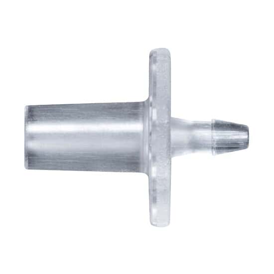 Cole-Parmer Luer to Hose Barb Fitting, Straight Adapter, CrystalVu™, Cleanoom Packed, Male Slip Luer x  1/8