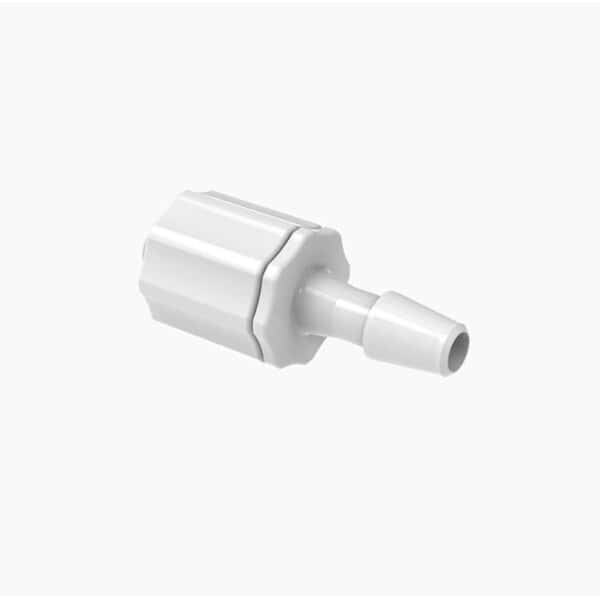 Cole-Parmer Luer Slip to Hose Barb Fitting, Straight Adapter, White Nylon, Cleanroom Packed, Stationary Male Luer Slip  x 3/32