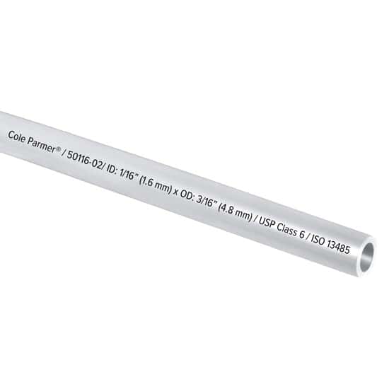 Cole-Parmer TPE Tubing, Clear, 1/16