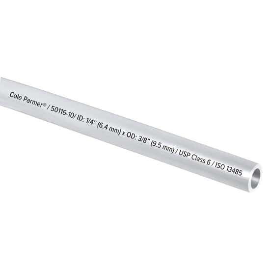 Cole-Parmer TPE Tubing, Clear, 1/4