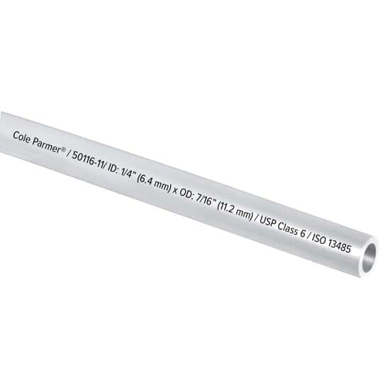 Cole-Parmer TPE Tubing, Clear, 1/4