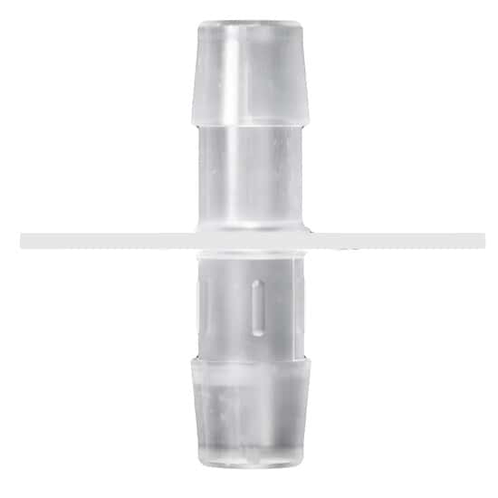 Cole-Parmer Port Disk Hose Barb Fitting, Engage™ 8402, Opposing Barb, Cleanroom Packed, 1/2