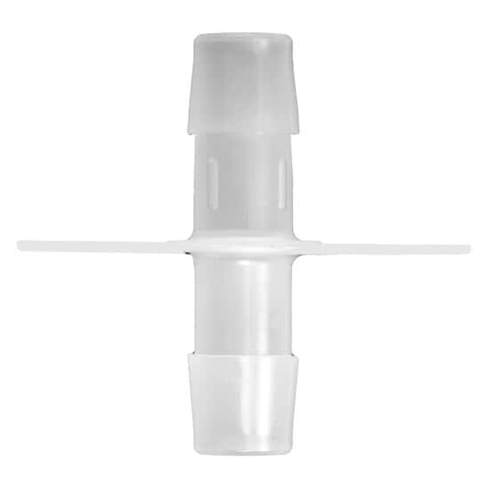Cole-Parmer Port Disk Hose Barb Fitting, Polypropylene, Opposing Barb, Cleanroom Packed, 1/2
