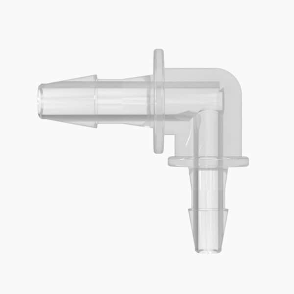 Cole-Parmer Hose Barb Fitting, Reducing Elbow, Animal-Derivative-Free Polypropylene, Cleanroom Packed, 1/8