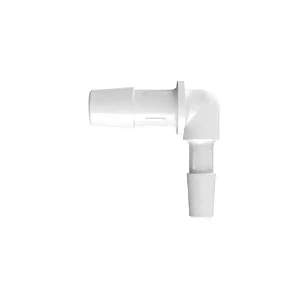 Cole-Parmer Hose Barb Fitting, Reducing Elbow, Animal-Derivative-Free Polypropylene, Cleanroom Packed, 3/8