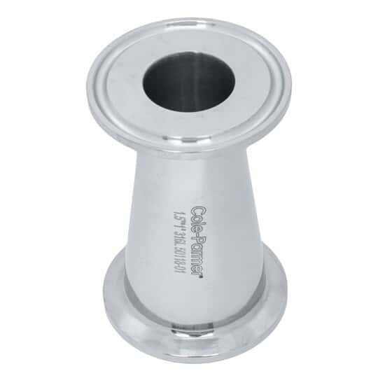 Cole-Parmer Fitting, 316L Stainless Steel, Straight, Concentric Sanitary Clamp Reducer, 1-1/2
