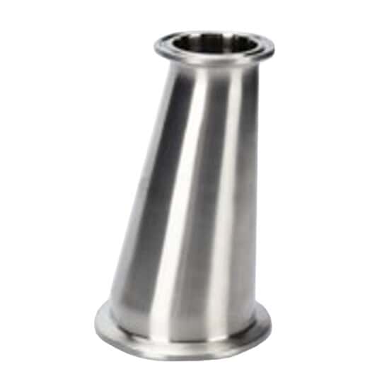 Cole-Parmer Fitting, 316L Stainless Steel, Straight, Eccentric Sanitary Clamp Reducer, 2