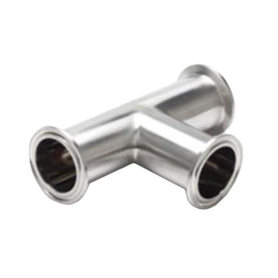 Cole-Parmer Fitting, 316L Stainless Steel, Tee, Sanitary Clamp Union, 2