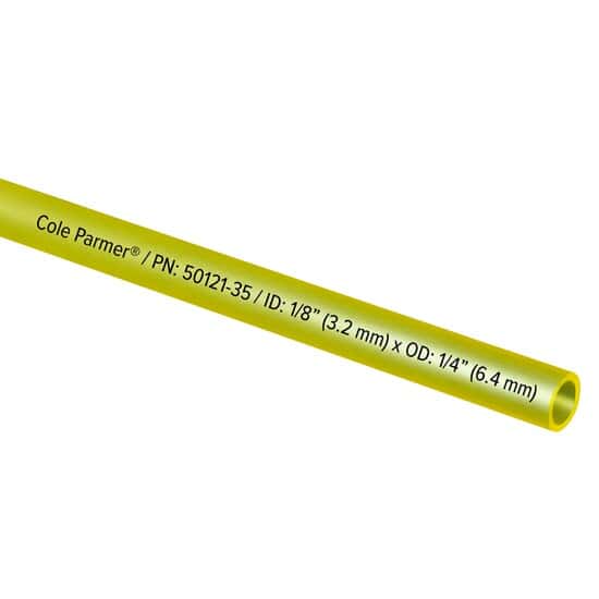 Cole-Parmer PVC Fuel and Lubricant Tubing, Yellow, 1/8
