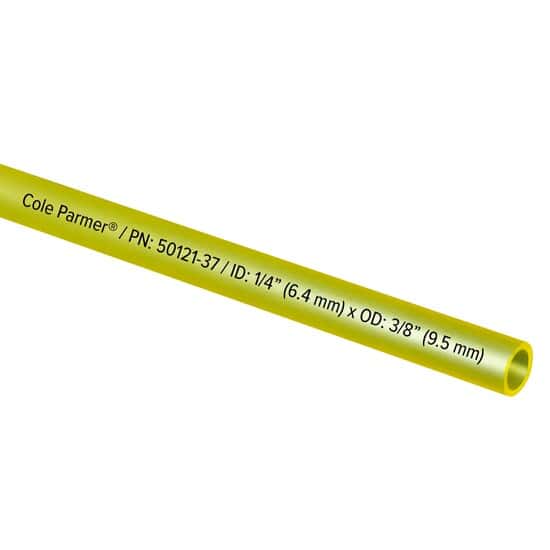 Cole-Parmer PVC Fuel and Lubricant Tubing, Yellow, 1/4