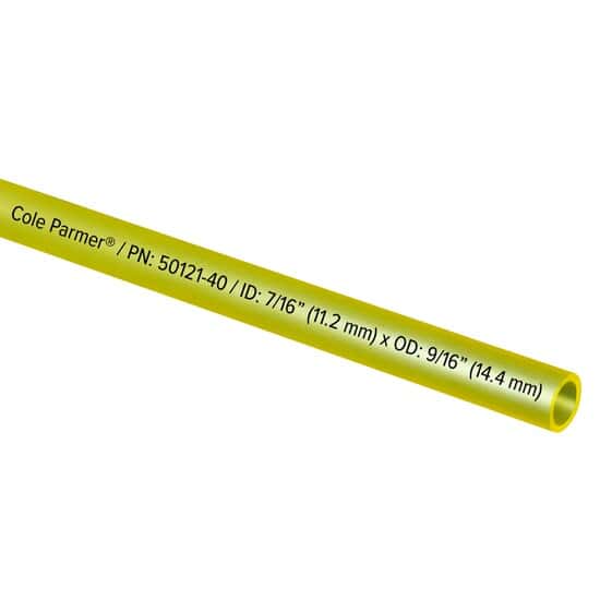Cole-Parmer PVC Fuel and Lubricant Tubing, Yellow, 7/16