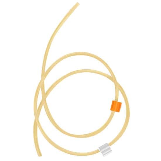 Cole-Parmer Solvent-Resistant PVC 2-Stop Pump Tubing, 0.64 mm, Orange/White; 12/Pk