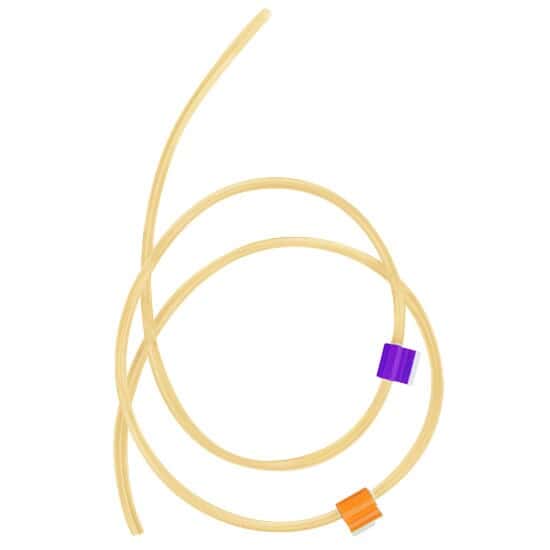 Cole-Parmer Solvent-Resistant PVC 2-Stop Pump Tubing, 2.54 mm, Purple/Orange; 12/Pk