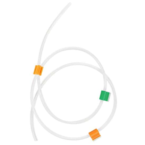 Cole-Parmer PVC 3-Stop Pump Tubing with Flared Ends, 0.38 mm, Orange/Green; 12/Pk