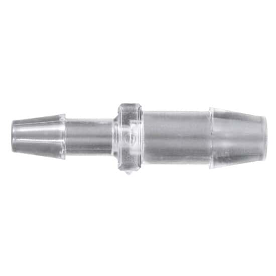 Cole-Parmer Hose Barb Fitting, Straight Reducer, Natural Polycarbonate, 1/4