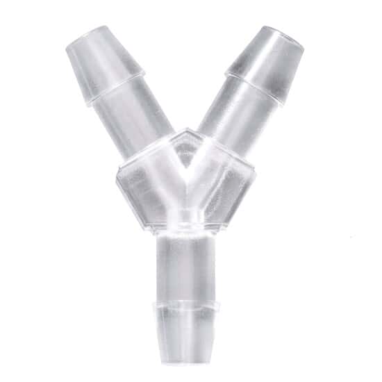 Cole-Parmer Hose Barb Fitting, Y Union, Natural Polycarbonate, 1/8