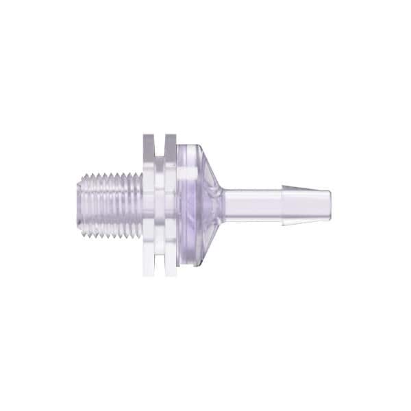 Cole-Parmer Threaded Check Valve, Gamma-Stable Natural Polycarbonate, 1/8