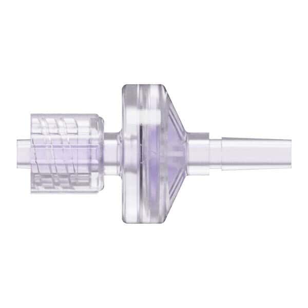 Cole-Parmer Luer Check Valve, Gamma-Stable Natural Polycarbonate, Locking Male x Male Slip; 10/Pk