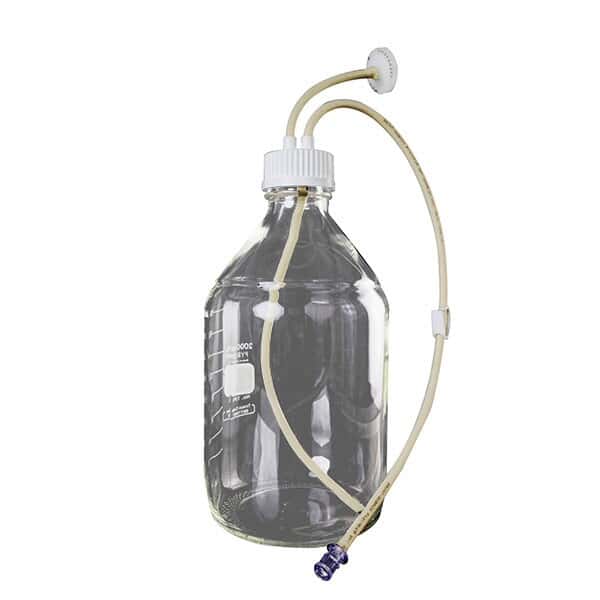 Cole-Parmer Aseptic Sampling Cap for GL45 Bottles, 2 Ports, 1/8