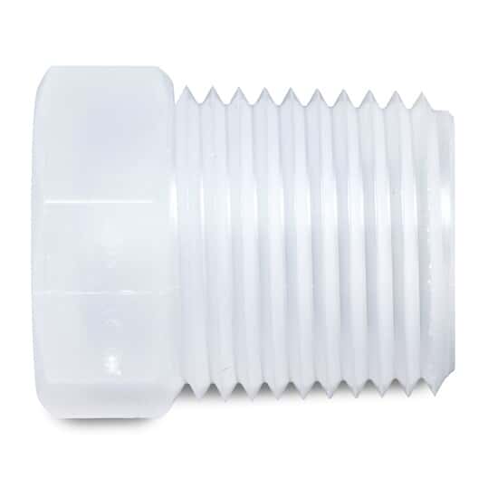 Cole-Parmer Threaded to Plug Fitting, Straight Adapter, PP, 10-32'; 10/PK