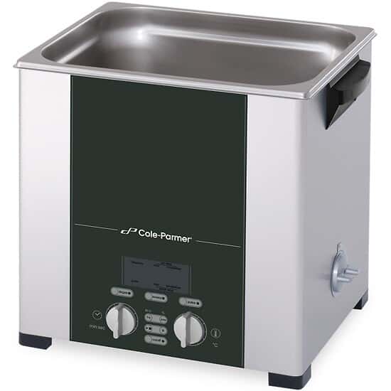 Cole-Parmer P120H Ultrasonic Cleaner with Heat and Variable Power, 3.5 gal.; 120 VAC