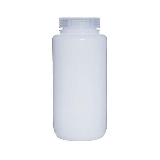 Cole-Parmer Fluorinated HDPE Wide-Mouth Plastic Bottle, 1000mL; 6/PK