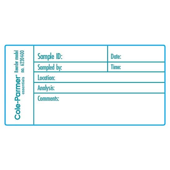 Cole-Parmer Solution Label w/Waterproof Overlay, 3