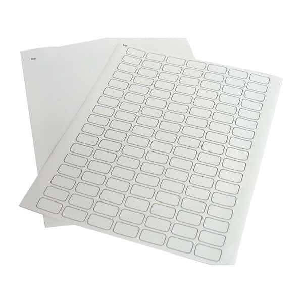 Cole-Parmer Microtube Printer Labels, White, 15/16