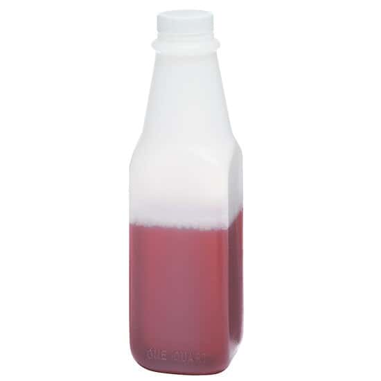 Cole-Parmer Tall Square HDPE Bottles, 1 qt (950 mL); 36/Pk