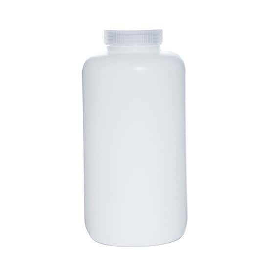Cole-Parmer Fluorinated HDPE Wide-Mouth Plastic Bottle, 2000mL