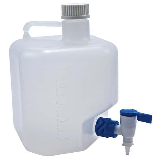 Cole-Parmer Economical Heavy Duty Carboy with Spigot, 5 L