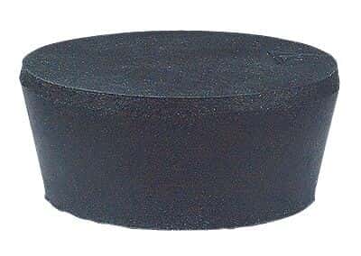 Cole-Parmer Solid Black Rubber Stoppers, Standard Size 0; 77/Pk