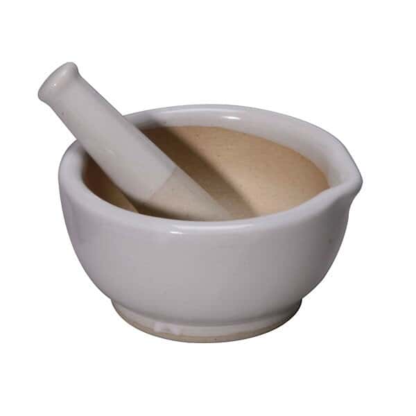 Cole-Parmer Mortar and Pestle Set, Porcelain; 80 mL, Each