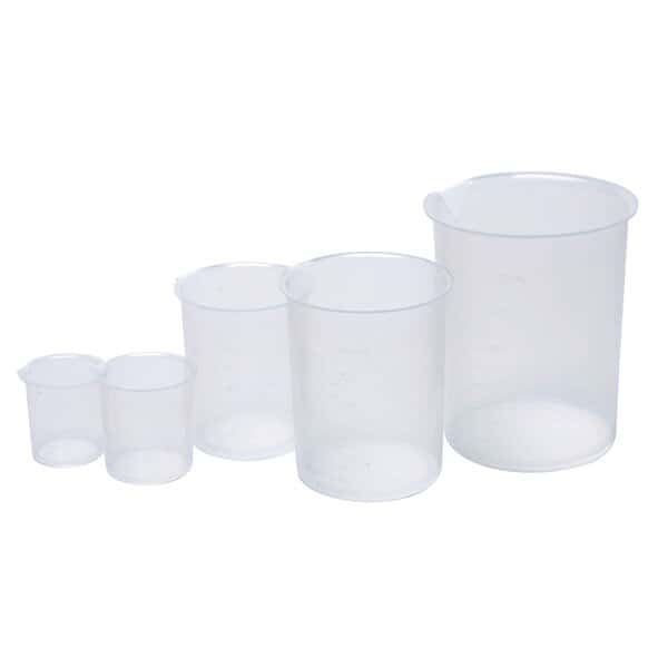 Cole-Parmer Griffin Style PP Beaker Starter Set, 5/Pk
