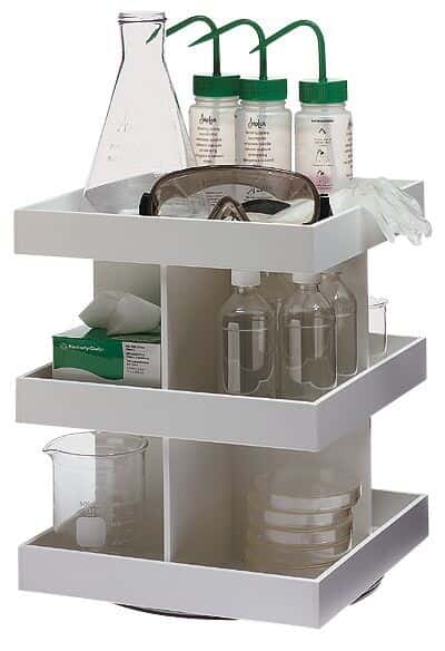 Cole-Parmer PVC Labware Turntable, Triple Level, White from Cole-Parmer ...