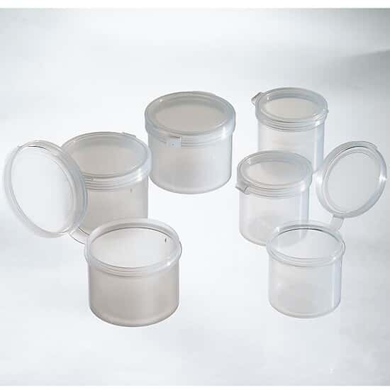 Cole-Parmer Hinged-Lid Sample Containers, PP, 4 oz; 400/PK