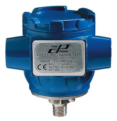 Cole-Parmer 0 to 100 psig Industrial Transmitter, 4 to 20 mA Output Sku6807004