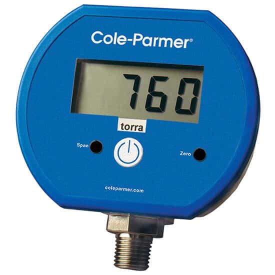 Cole-Parmer 760 Torr Absolute Reference Gauge, ABS, 10 Minute Auto Shutoff, Battery Powered