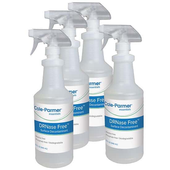 Cole-Parmer DRNase Free™ Reagent Spray Bottle Surface Decontaminant; 32oz, 4/PK