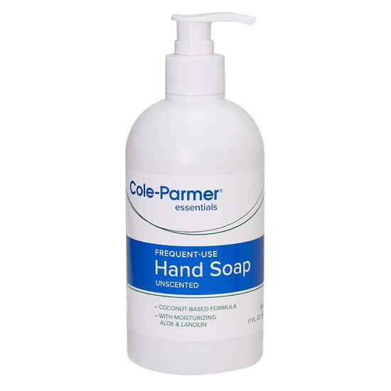 Cole-Parmer Frequent-Use Hand Soap, Unscented, 17 oz (500 mL) Pump Dispenser