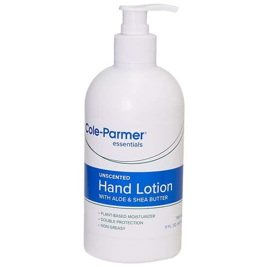 Cole-Parmer Hand Lotion, Unscented, 17 oz (500 mL) Pump Dispenser