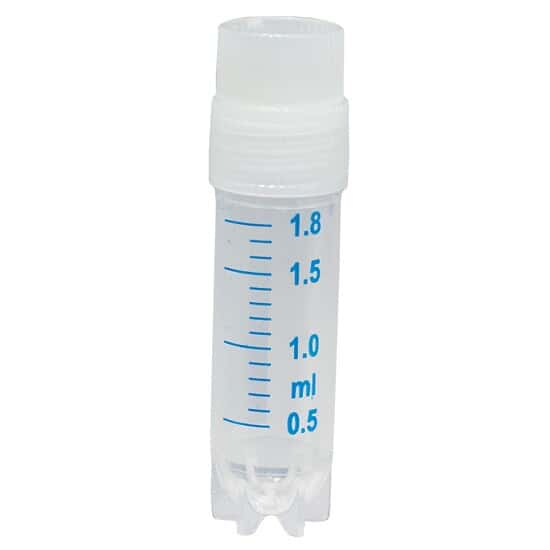 Cole-Parmer Cryogenic Vial with External Thread, Sterile, Star Base, 1.8 mL; 1000/Cs