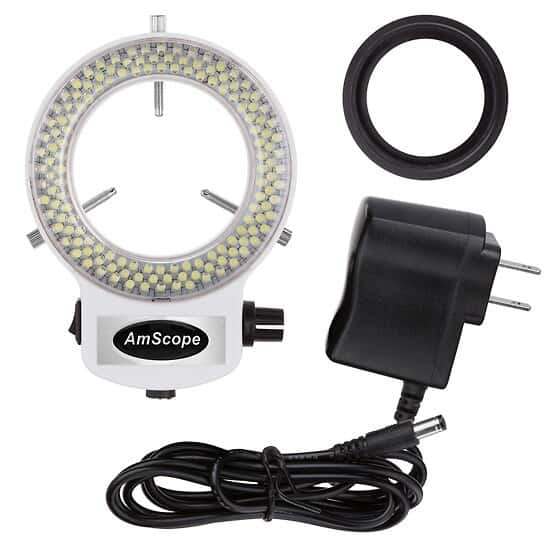 144 LED Intensity-Adjustable Ring Light for Stereo
